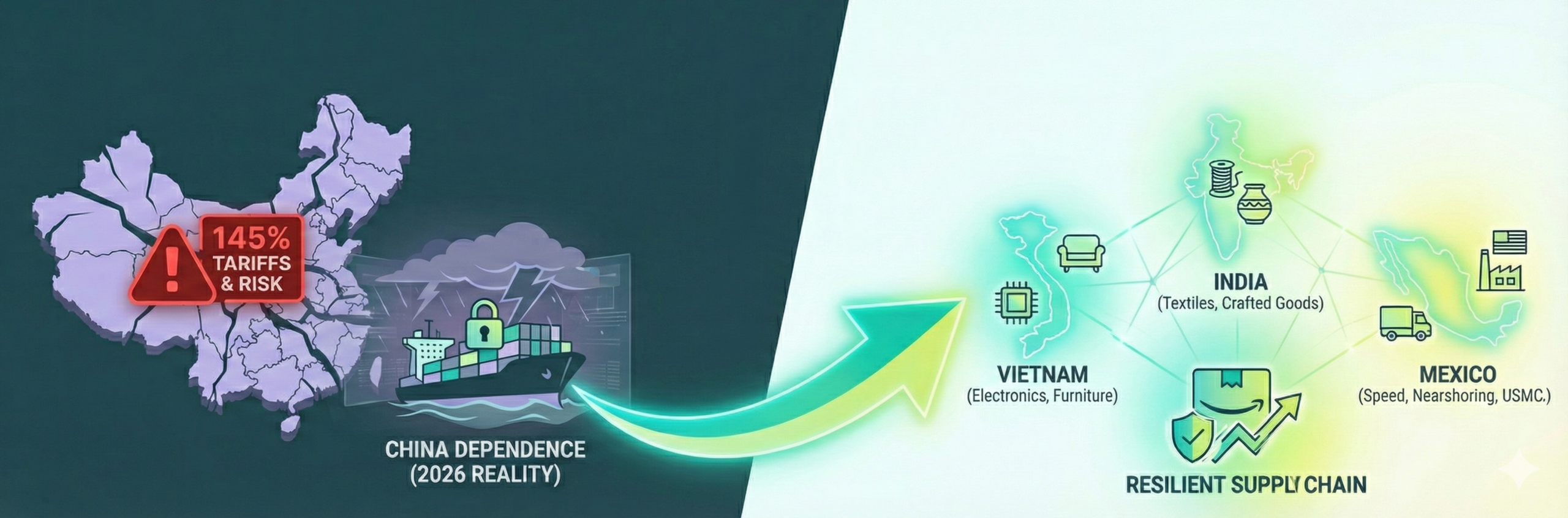 Best sourcing alternatives to China for amazon sellers